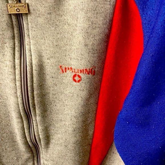 Vintage 80s spalding zipup  warmup. Great condition!  instyle right now. - Picture 2 of 4